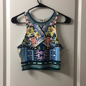 High neck crop top